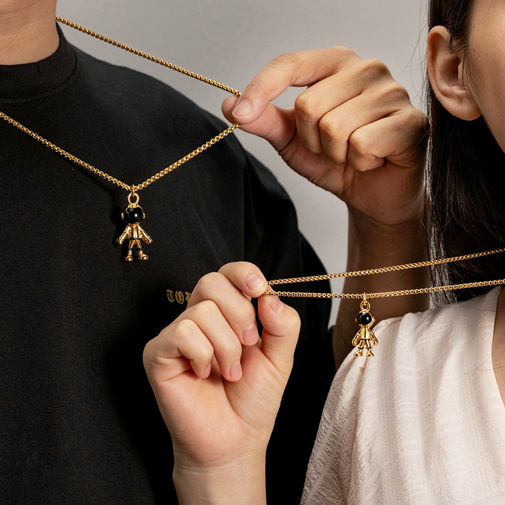 New Astronaut Pendant Couple Planet Explorer Necklace