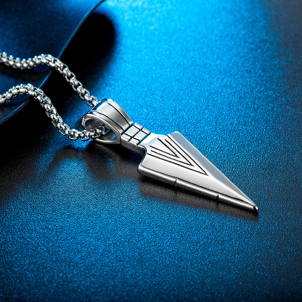Planderful Spear Head Necklace Titanium Steel Non Fading For Viking Jewelry Lovers
