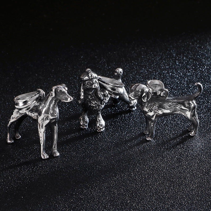 Poodle Dog Shape Titanium Steel Pendant for Men - Stylish Accessories for Him