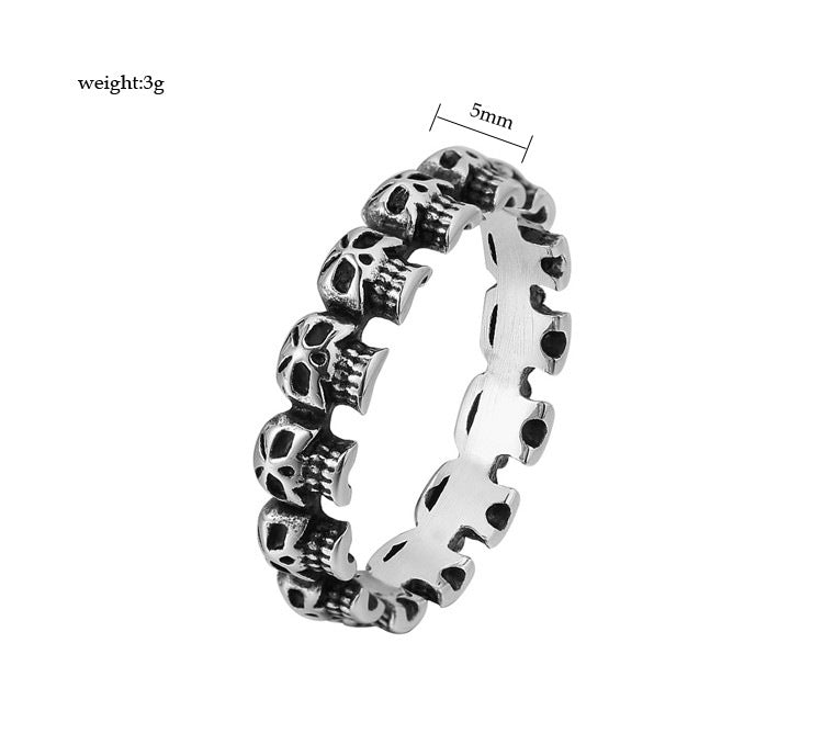 Little Devil Skull Titanium Steel Ring