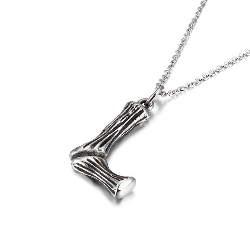Unique Retro Bamboo Alphabet Pendants for Men and Women - European and American Style Accessories