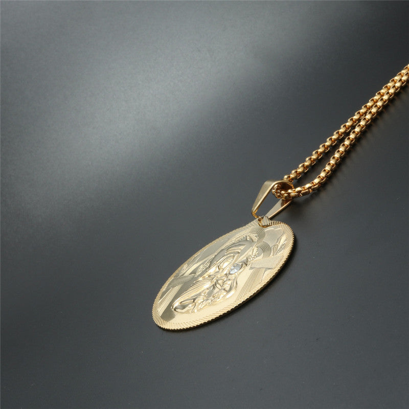 European And American Jewelry Titanium Steel Madonna Pendant
