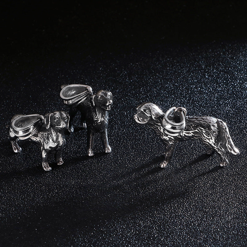 Poodle Dog Shape Titanium Steel Pendant for Men - Stylish Accessories for Him