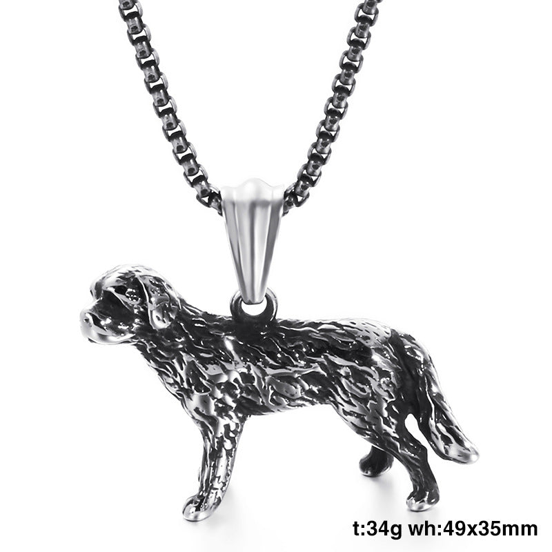 Poodle Dog Shape Titanium Steel Pendant for Men - Stylish Accessories for Him