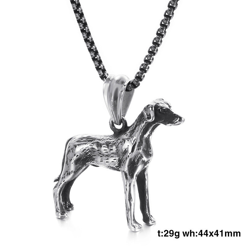 Poodle Dog Shape Titanium Steel Pendant for Men - Stylish Accessories for Him