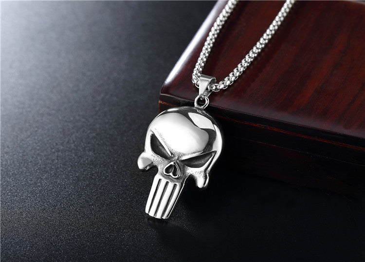 Skull Pendant & Chain Titanium Steel Pendant Necklace