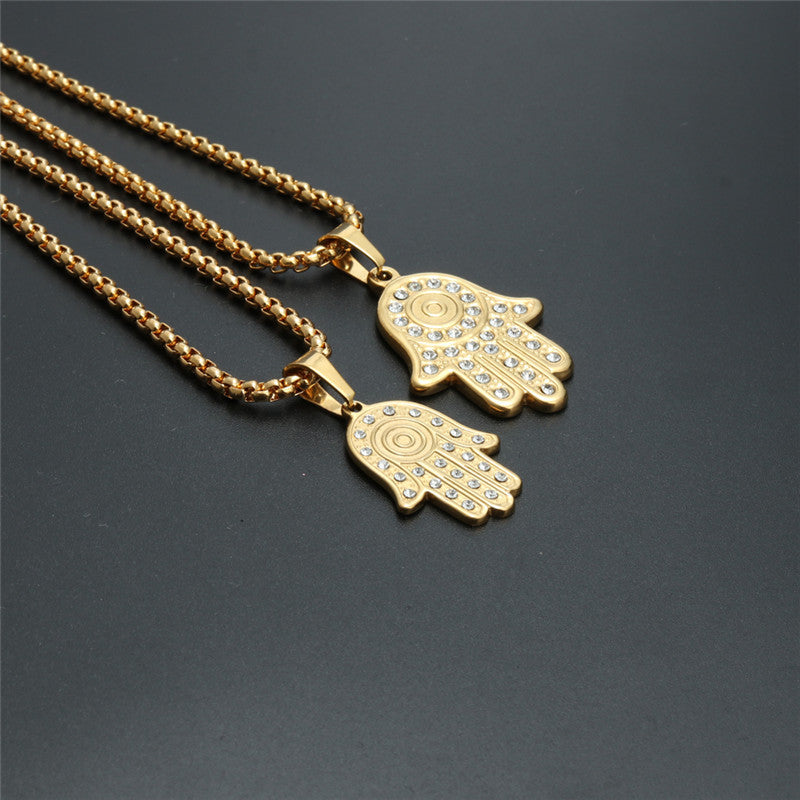 Titanium Steel Bergamot Pendant Necklace for Men - Trendy European and American Jewelry Gift