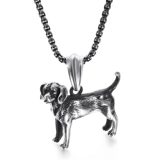 Poodle Dog Shape Titanium Steel Pendant for Men - Stylish Accessories for Him