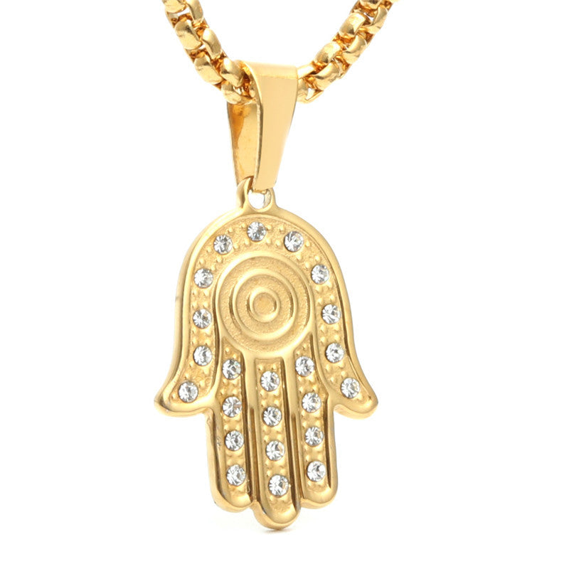 Titanium Steel Bergamot Pendant Necklace for Men - Trendy European and American Jewelry Gift