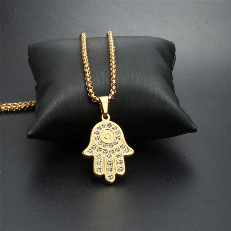 Titanium Steel Bergamot Pendant Necklace for Men - Trendy European and American Jewelry Gift