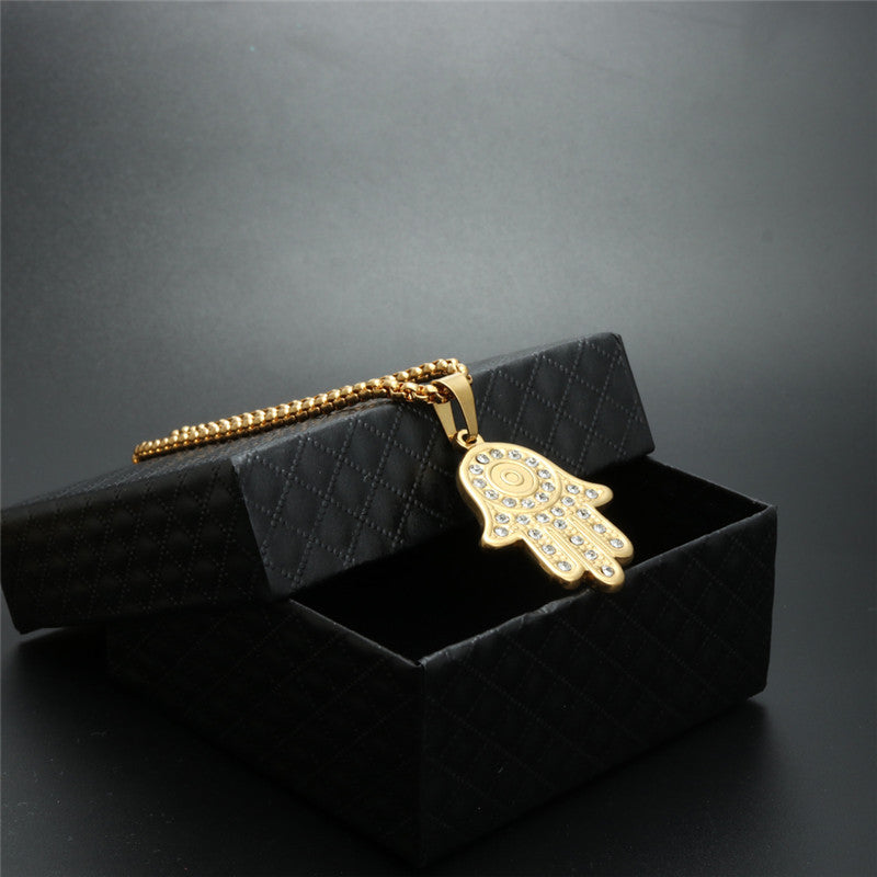 Titanium Steel Bergamot Pendant Necklace for Men - Trendy European and American Jewelry Gift