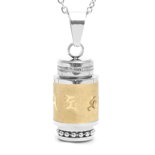Trendy Titanium Steel Lettering Perfume Bottle Pendant Necklace for Men and Women - Stylish Gift Jewelry