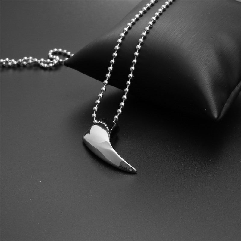Titanium Steel Wolf Fang Pendant Necklace for Men - Trendy Punk Jewelry Holiday Gift