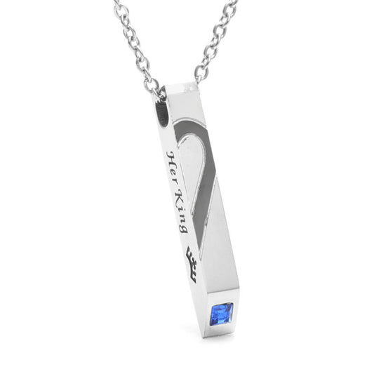 Titanium Steel Couples Pendant Necklace - European & American Love Jewelry for Him & Her
