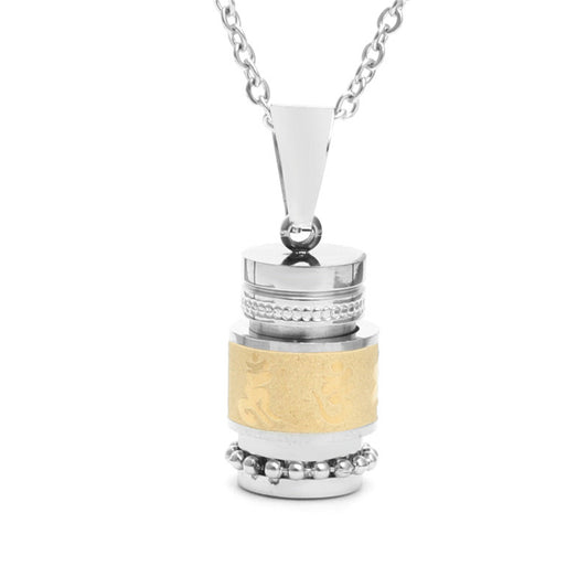 Trendy Titanium Steel Perfume Bottle Pendant Necklace for Men - Perfect Holiday Gift