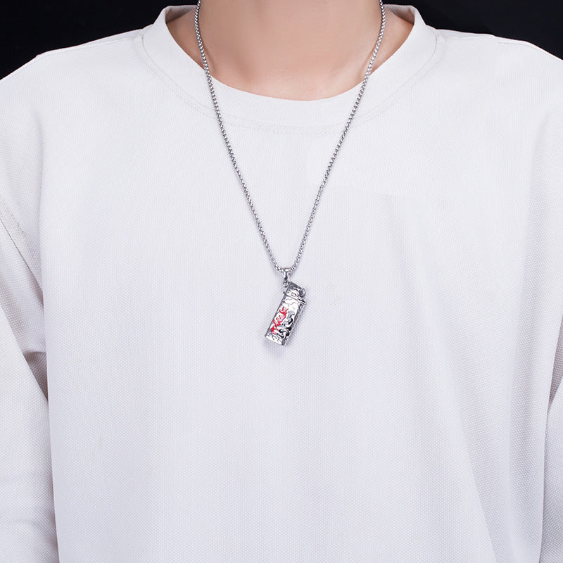 Steel Necklace – Minimalist Lighter Case For Men