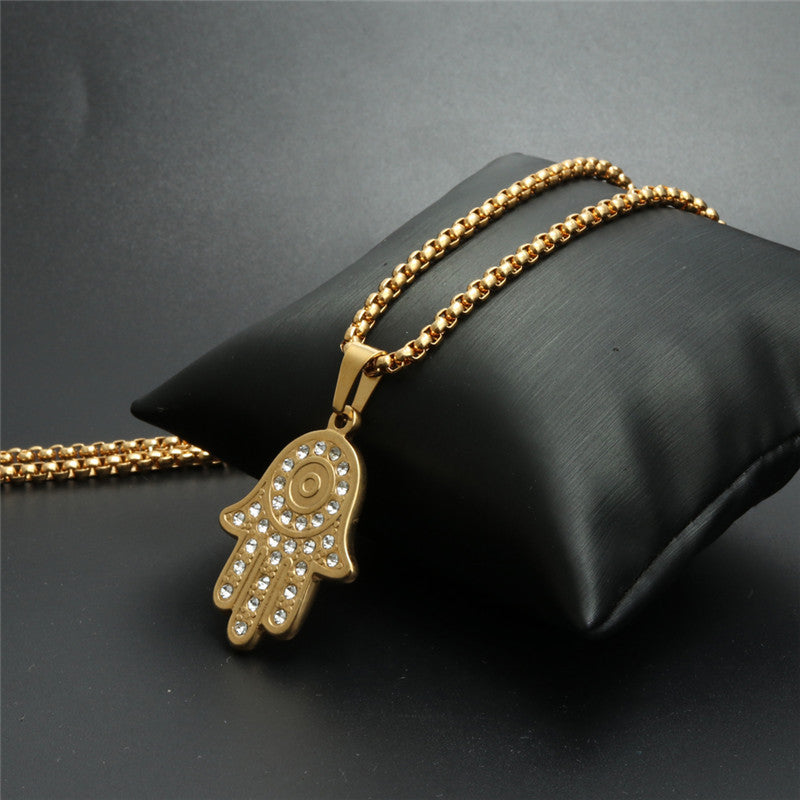 Titanium Steel Bergamot Pendant Necklace for Men - Trendy European and American Jewelry Gift