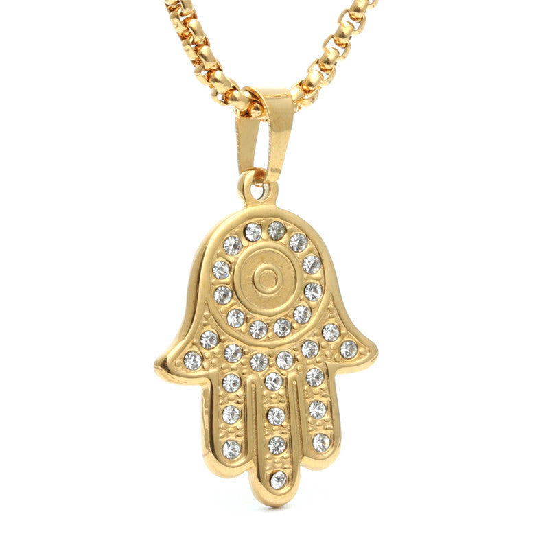 Titanium Steel Bergamot Pendant Necklace for Men - Trendy European and American Jewelry Gift