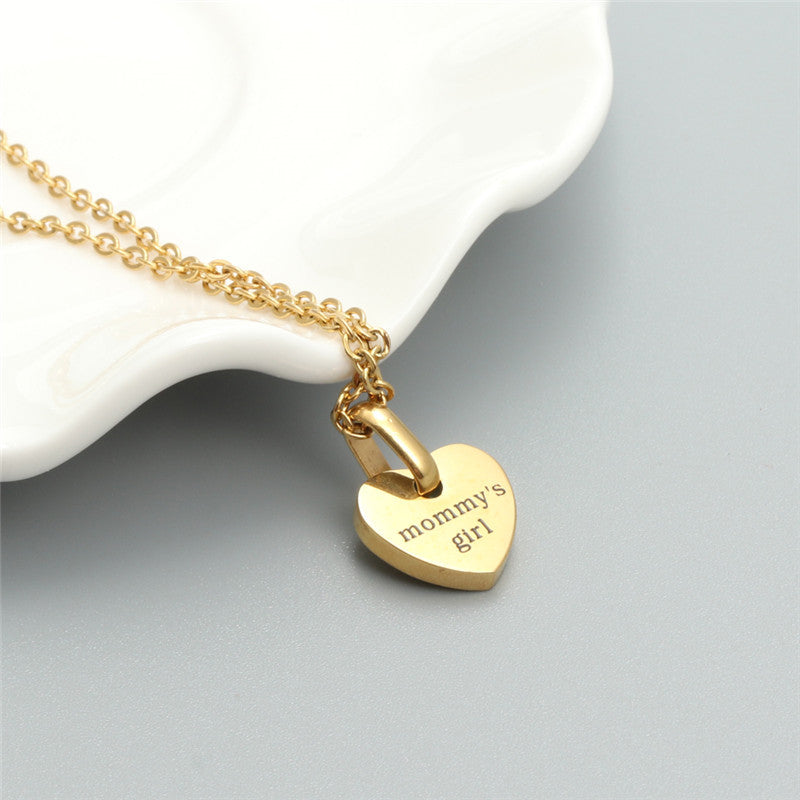 Trendy Titanium Heart-Shaped Couple Pendant Necklace for Men and Women - Stylish Stainless Steel Gift by Planderful