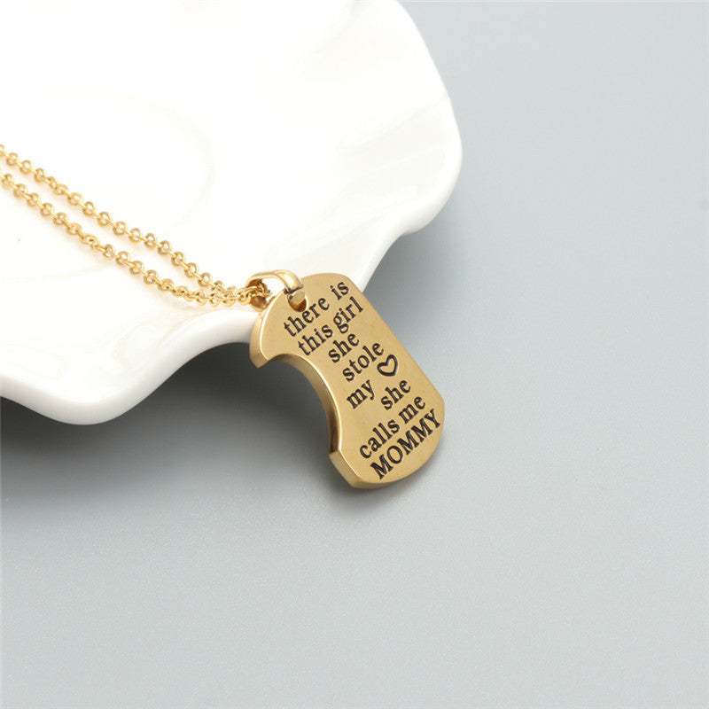 Trendy Titanium Heart-Shaped Couple Pendant Necklace for Men and Women - Stylish Stainless Steel Gift by Planderful