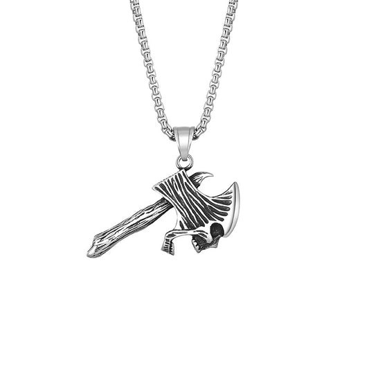 Titanium Steel Necklace - Statement Men's Axe Necklace