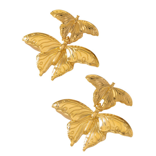 Planderful Vienna Verve Earrings – High-End Metal Butterfly Design