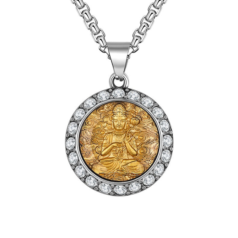Zircon Necklace - Statement Buddha Zodiac Pendant For Patron Saints And Zodiac Charm By Planderful