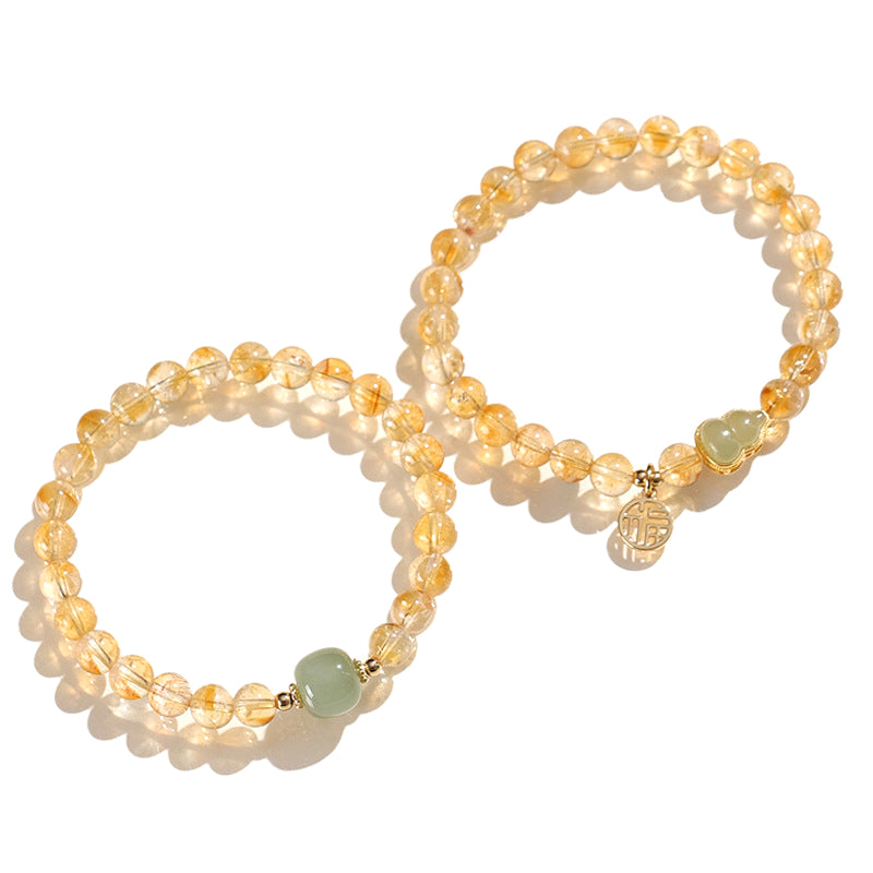 Planderful Fortune's Favor Bracelet – Elegant Natural Yellow Crystal Design