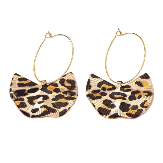 Planderful Vienna Verve Earrings – Stylish Metal Leopard Print Design