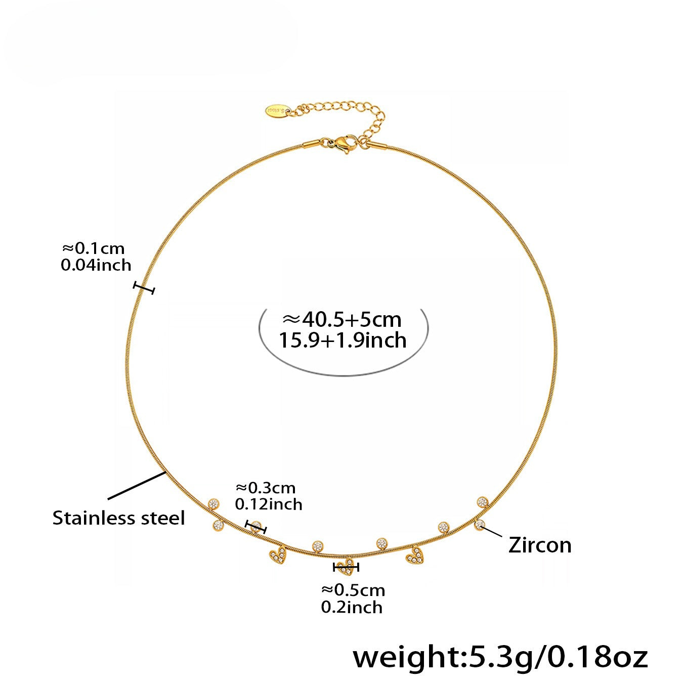 Planderful Light Luxury Heart Shaped Zircon Pendant Women