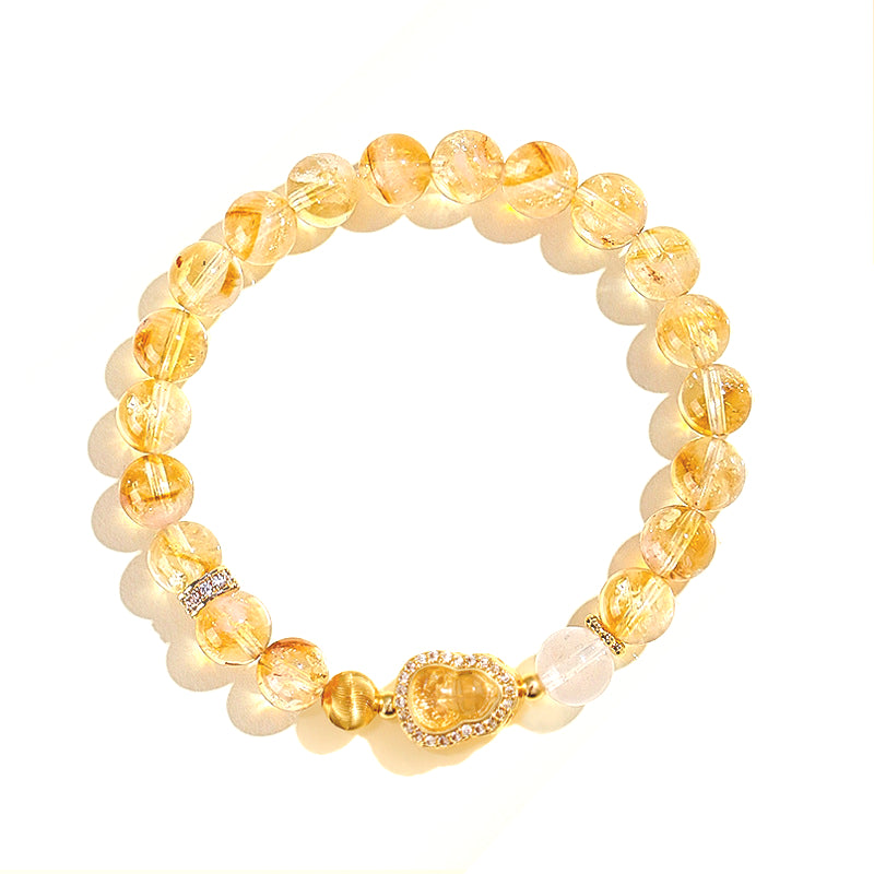 Planderful Fortune's Favor Bracelet – Elegant Natural Yellow Crystal Design