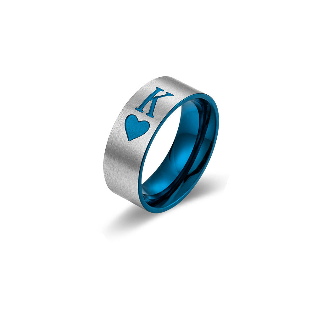 Planderful Titanium Steel Ring For Couples King Queen Geometric Minimalist Jewelry Everyday Genie Collection