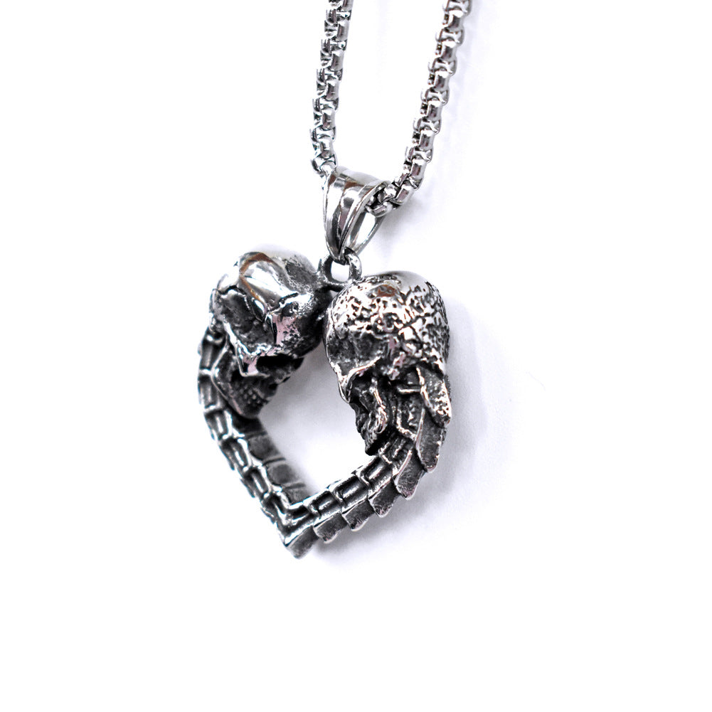 Steel Necklace - Statement Men's Skull Necklace