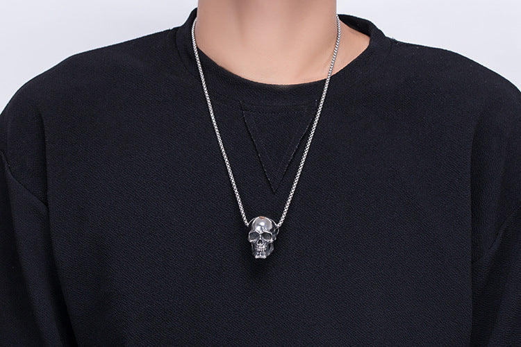 Steel Necklace - Statement Skull Hip Hop