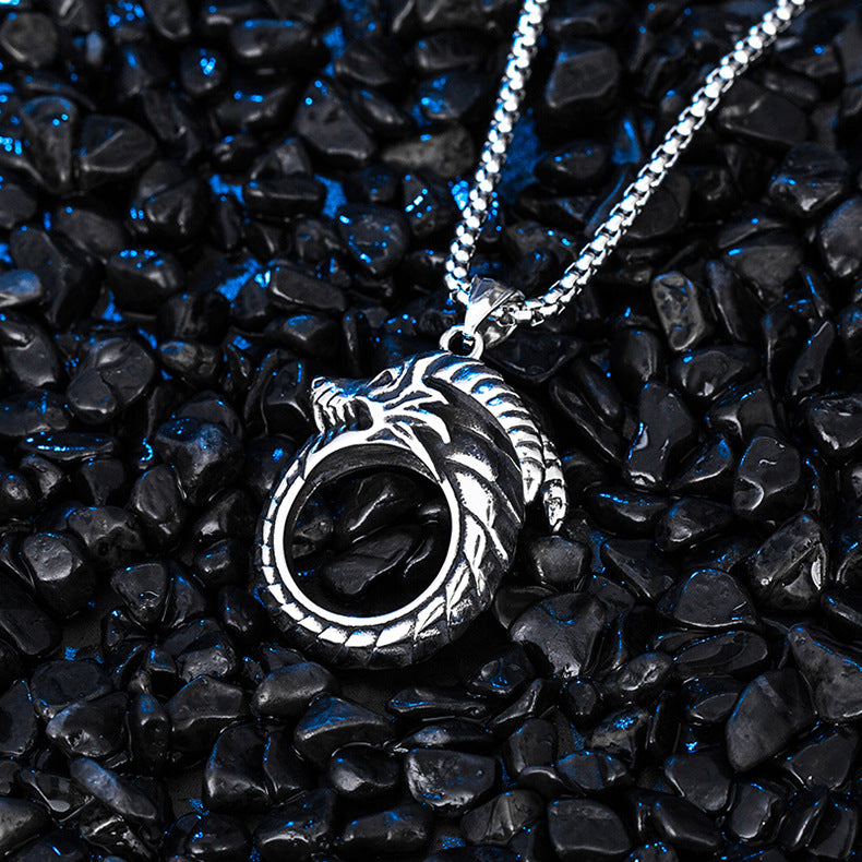 Steel Necklace – Vintage Dragon Necklace