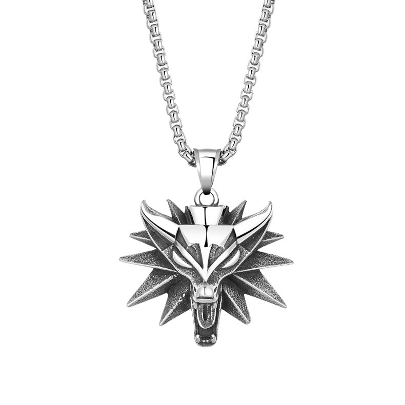 Titanium Steel Necklace - Vintage Devil Design For Everyday Edgy Fashion Accessories