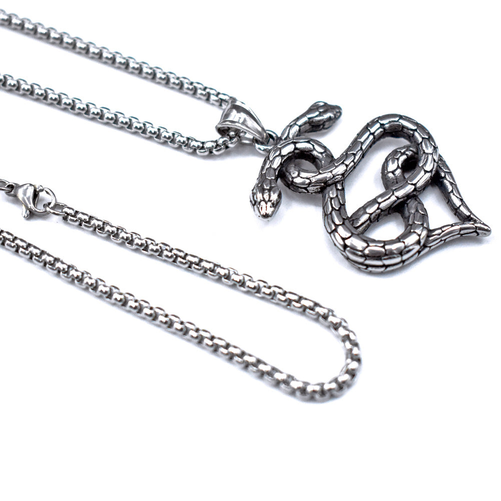 Steel Necklace – Vintage Snake Design