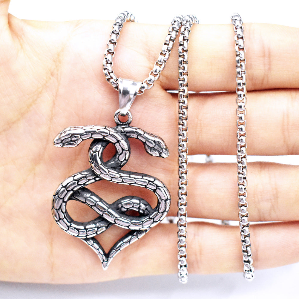Steel Necklace – Vintage Snake Design