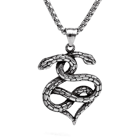 Steel Necklace – Vintage Snake Design