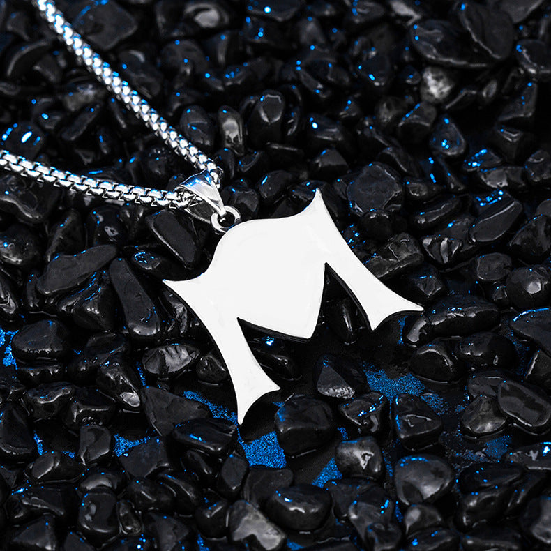 Steel Necklace - Vintage One-Eyed Devil Necklace For Men By Planderful Everyday Genie Collection