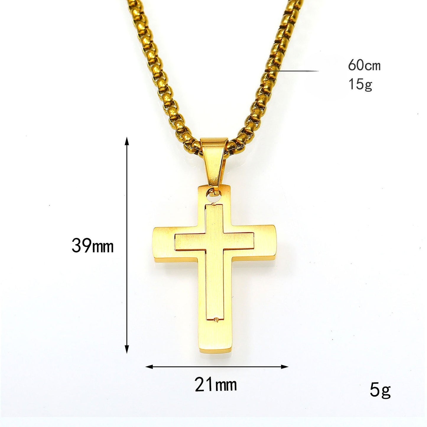 Planderful Titanium Steel Cross Necklace For Men Durable Everyday Wear Modern Urban Edge Premium Gift