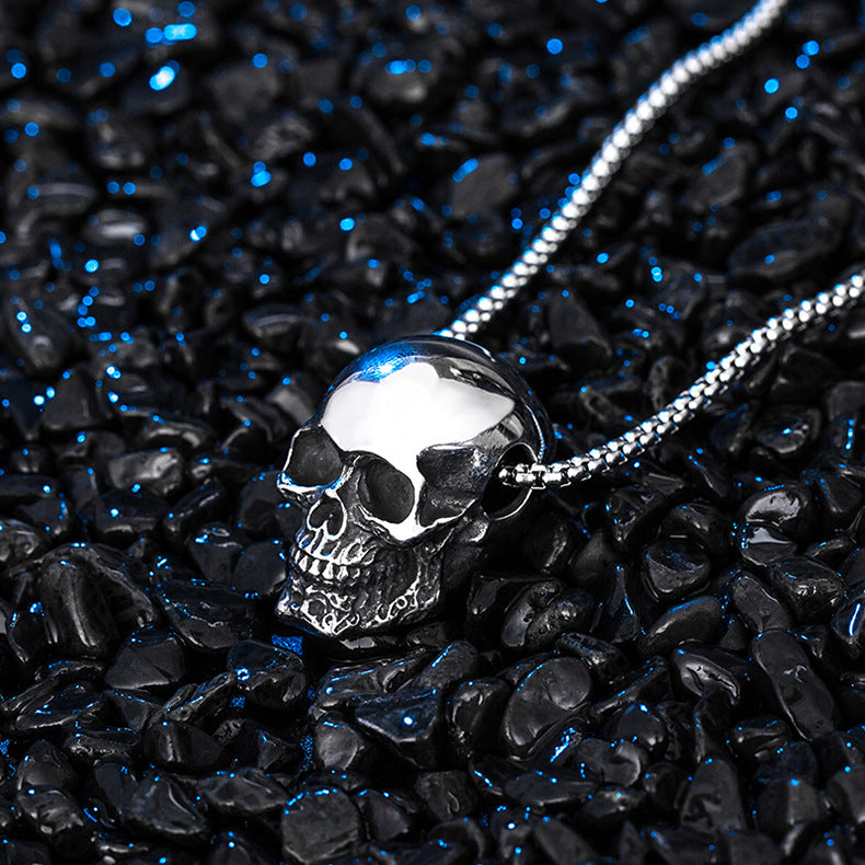 Steel Necklace - Statement Skull Hip Hop