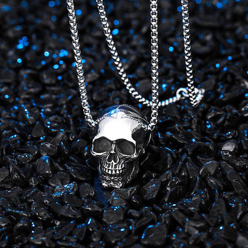 Steel Necklace - Statement Skull Hip Hop