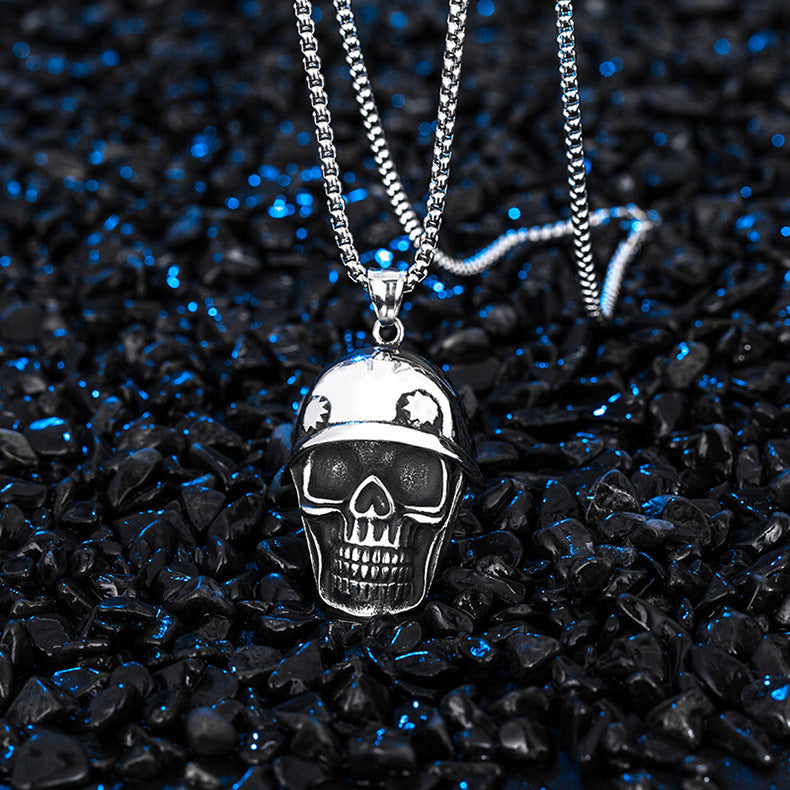 Titanium Steel Necklace – Statement Punk Skull