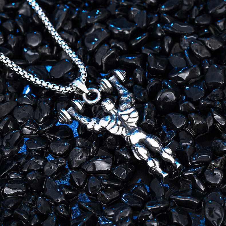 Steel Necklace – Statement Hip Hop Muscle Necklace For Men Featuring Ghost Face Seal Pendant