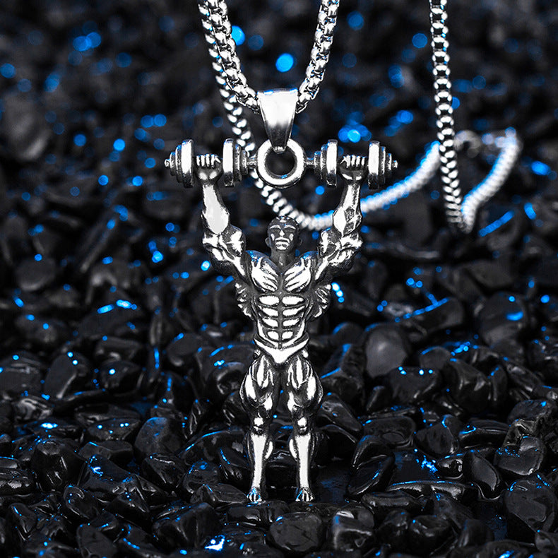 Steel Necklace – Statement Hip Hop Muscle Necklace For Men Featuring Ghost Face Seal Pendant