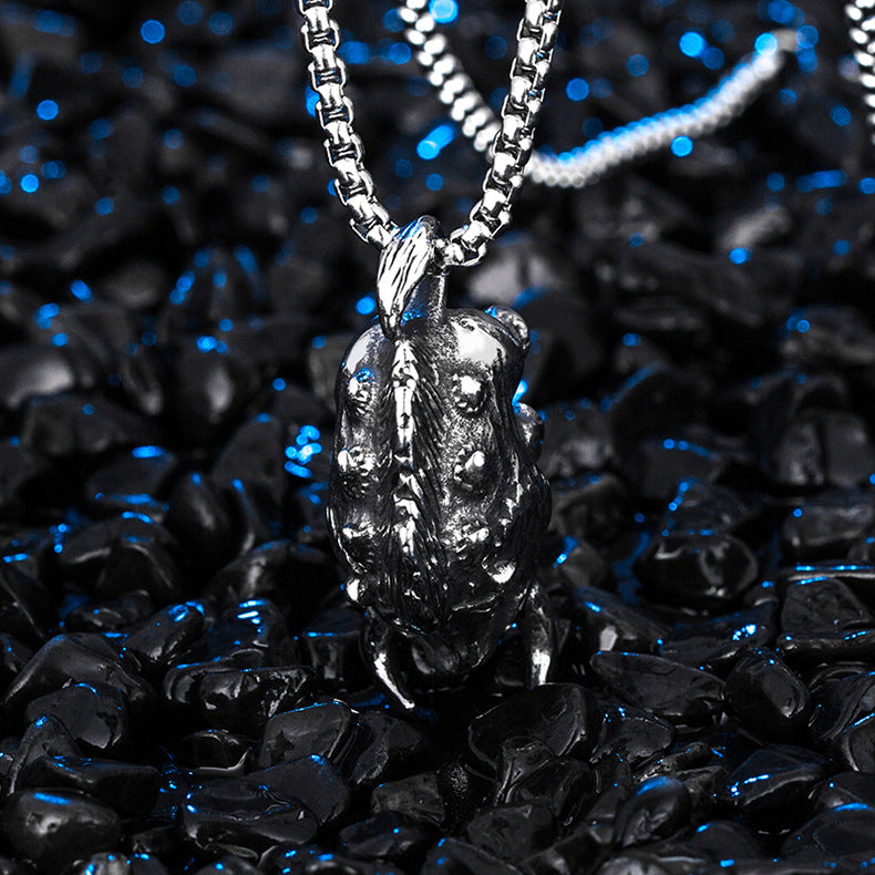Steel Necklace – Statement Wild Boar