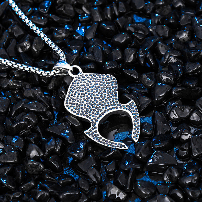 Stainless Steel Necklace – Vintage Devil Eye Pendant