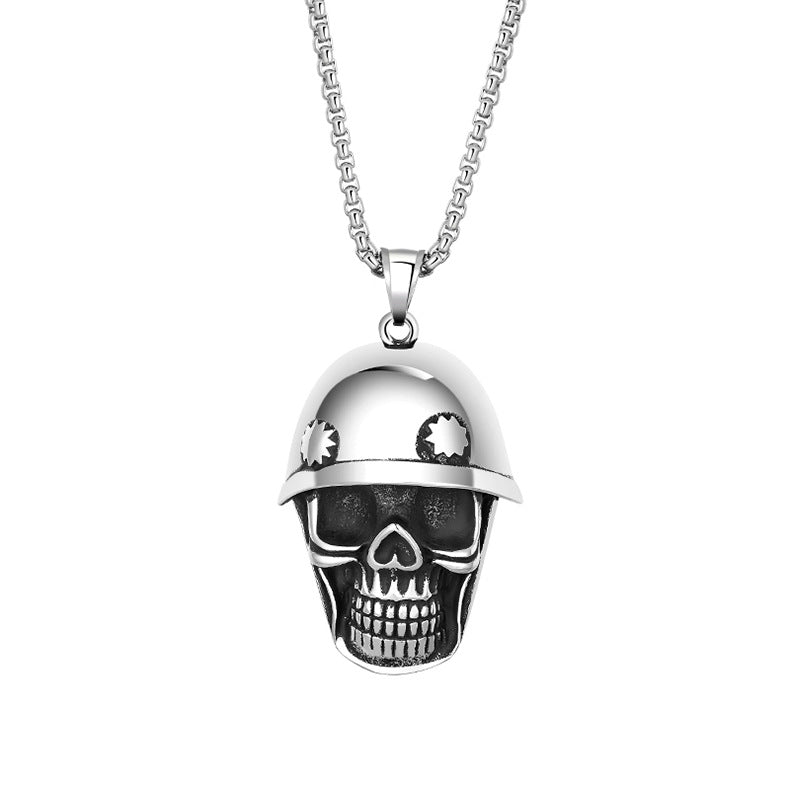 Titanium Steel Necklace – Statement Punk Skull