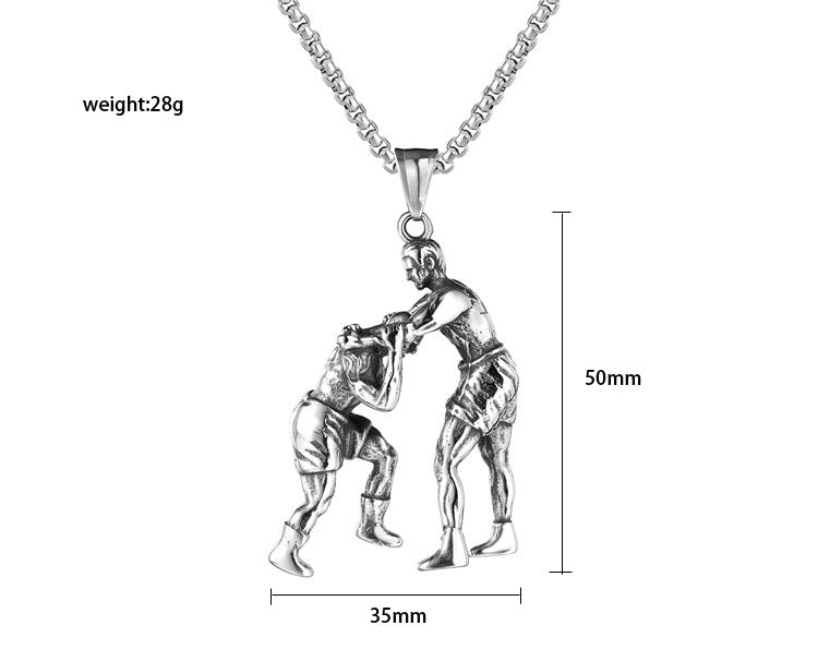 Planderful Titanium Steel Pendant Necklace For Athletes Unisex Protection Statement